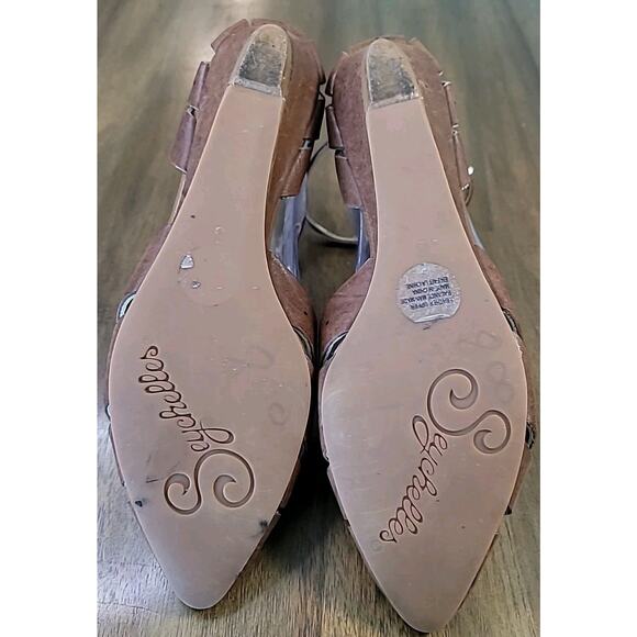 Seychelles Brown Leather Flats Women’s 8 Ankle Strap Pointed Toe GUC - Picture 8 of 12